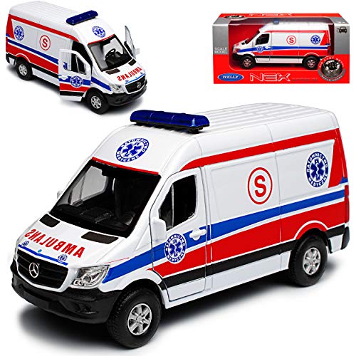 Welly Mercedes-B Sprinter W906 Kasten Notarzt Polen Weiss Modell 2006 Ab Facelift 2013 ca 1/43 1/36-1/46 Modell Auto Welly Mercedes-B Sprinter W906 Kasten Notarzt Polen Weiss Modell 2006 Ab Facelift 2013 ca 1/43 1/36-1/46 Modell Auto von Welly
