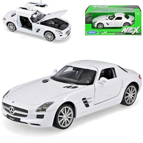 Welly Mercedes-B SLS AMG Coupe Weiss C197 1/24 Modell Auto von Welly