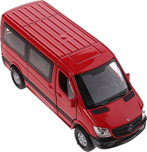 Welly Modell Mercedes Benz Sprinter Traveliner 1:34 rot 12 cm Welly Modell Mercedes Benz Sprinter Traveliner 1:34 rot 12 cm von Welly