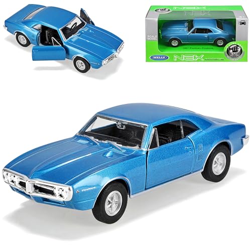 Welly Pontiac Firebird Coupe Blau 1. Generation 1967-1969 ca 1/43 1/36-1/46 Modell Auto mit individiuellem Wunschkennzeichen von Welly