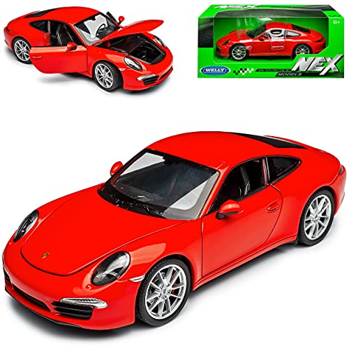 Welly Porsche 911 991 Carrera S Coupe Rot Ab 2012 1/24 Modell Auto Welly Porsche 911 991 Carrera S Coupe Rot Ab 2012 1/24 Modell Auto von Welly