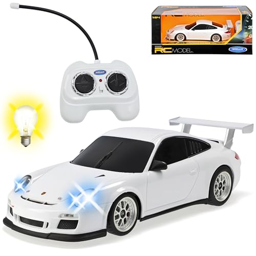 Welly Porsche 911 997 GT3 Cup Coupe Weiss 2004-2011 RC Funkauto 1/24 Modell Auto von Welly