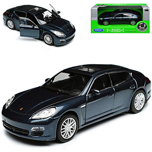 Welly Porsche Panamera S Blau Grau 1. Generation 2009-2016 ca 1/43 1/36-1/46 Modell Auto von Welly