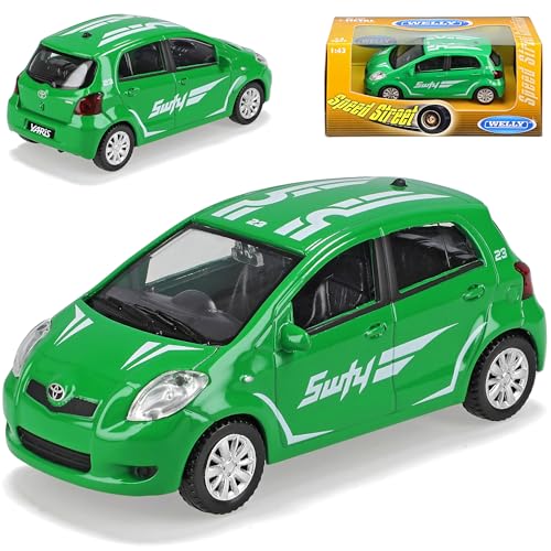 Welly T*o*y*o*t*a Yaris GrÜn Ab 2006 Weisse Aufkleber 1/43 Modellauto Modell Auto Welly T*o*y*o*t*a Yaris GrÜn Ab 2006 Weisse Aufkleber 1/43 Modellauto Modell Auto von Welly