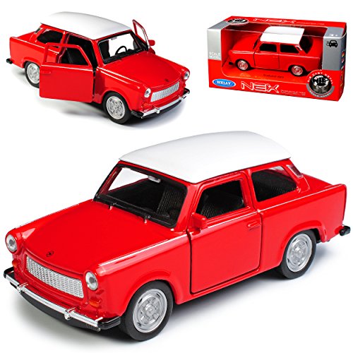 Welly Trabant 601 Limousine Rot mit Weißem Dach ca 1/43 1/36-1/46 Modell Auto mit individiuellem Wunschkennzeichen Welly Trabant 601 Limousine Rot mit Weißem Dach ca 1/43 1/36-1/46 Modell Auto mit individiuellem Wunschkennzeichen von Welly