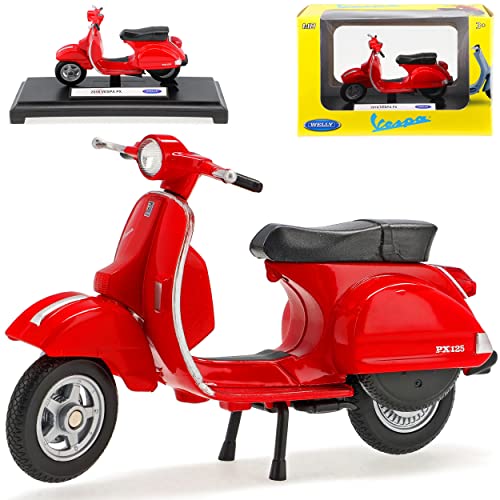 Welly Vespa PX 125 2016 Rot Roller 1/18 Modell Motorrad mit individiuellem Wunschkennzeichen Welly Vespa PX 125 2016 Rot Roller 1/18 Modell Motorrad mit individiuellem Wunschkennzeichen von Welly