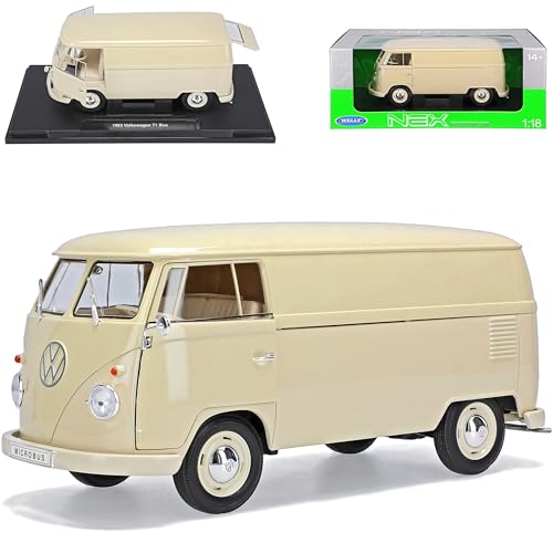 Welly Volkwagen T1 Beige Transporter Kasten Bully Bus 1950-1967 1/18 Modell Auto Welly Volkwagen T1 Beige Transporter Kasten Bully Bus 1950-1967 1/18 Modell Auto von Welly