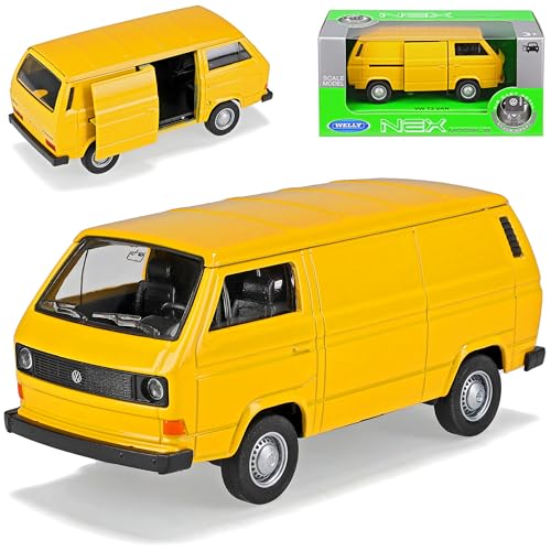 Welly Volkwagen T3 Transporter Kasten Gelb 1979-1992 ca 1/43 1/36-1/46 Modell Auto Welly Volkwagen T3 Transporter Kasten Gelb 1979-1992 ca 1/43 1/36-1/46 Modell Auto von Welly