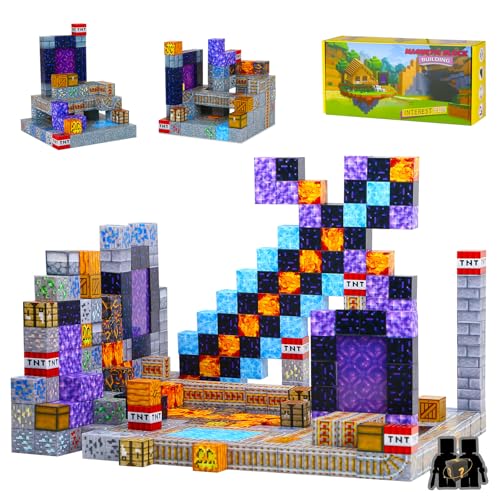 Welmay Magnetische Bausteine, 100PCS Magnetbausteine für Kinder, Montessori Magnetische Spielzeug ab Jungen und Mädchen 3 4 5 6+ Jahren, Kreative Magnetic Building Blocks, 2.3CM von Welmay