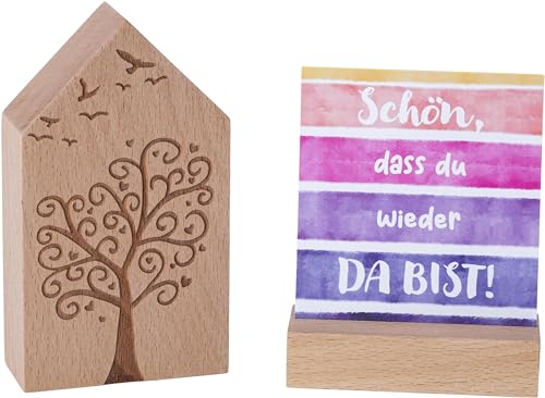 Weltbild Geschenkset Holzhaus mit 25 Motivkarten mit Spruch von Weltbild