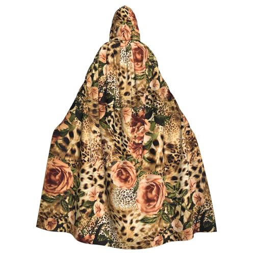 Gestreifter Leopardenmuster Uni Kapuzenumhang für Erwachsene, eleganter Halloween-Kapuzenumhang, bequemer langer Kapuzenumhang Gestreifter Leopardenmuster Uni Kapuzenumhang für Erwachsene, eleganter Halloween-Kapuzenumhang, bequemer langer Kapuzenumhang von WenDang