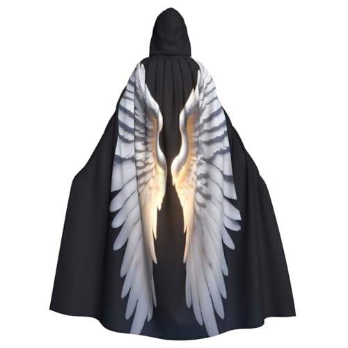 Kapuzenumhang mit Engelsflügel-Aufdruck, Halloween, Erwachsene, für Partys, Karneval, Cosplay, Kostüme, Erwachsenendekoration, Umhang Kapuzenumhang mit Engelsflügel-Aufdruck, Halloween, Erwachsene, für Partys, Karneval, Cosplay, Kostüme, Erwachsenendekoration, Umhang von WenDang
