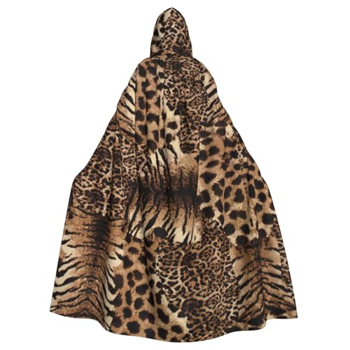 Leopardenmuster-Druck, Uni, Kapuzenumhang für Erwachsene, eleganter Halloween-Kapuzenumhang, bequemer langer Kapuzenumhang Leopardenmuster-Druck, Uni, Kapuzenumhang für Erwachsene, eleganter Halloween-Kapuzenumhang, bequemer langer Kapuzenumhang von WenDang
