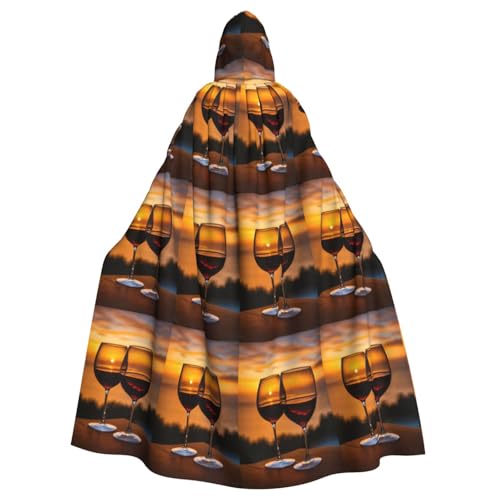 Rotwein-Druck, Uni, Kapuzenumhang für Erwachsene, eleganter Halloween-Kapuzenumhang, bequemer langer Kapuzenumhang Rotwein-Druck, Uni, Kapuzenumhang für Erwachsene, eleganter Halloween-Kapuzenumhang, bequemer langer Kapuzenumhang von WenDang