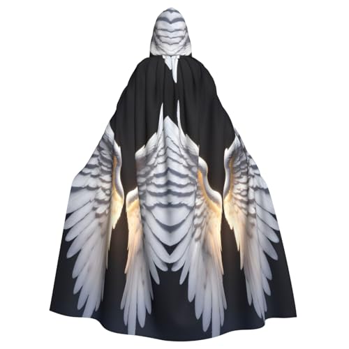Uni Kapuzenumhang mit Engelsflügel-Aufdruck, für Erwachsene, eleganter Halloween-Kapuzenumhang, bequemer langer Kapuzenumhang Uni Kapuzenumhang mit Engelsflügel-Aufdruck, für Erwachsene, eleganter Halloween-Kapuzenumhang, bequemer langer Kapuzenumhang von WenDang