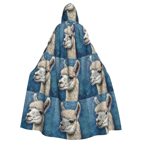 WenDang Alpaka-Lama-Druck, Uni, Kapuzenumhang für Erwachsene, eleganter Halloween-Kapuzenumhang, bequemer langer Kapuzenumhang WenDang Alpaka-Lama-Druck, Uni, Kapuzenumhang für Erwachsene, eleganter Halloween-Kapuzenumhang, bequemer langer Kapuzenumhang von WenDang