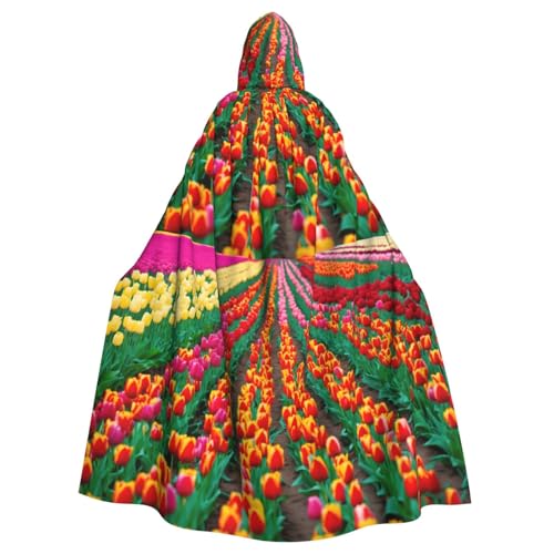 WenDang Farbenfroher Tulpenaufdruck, Uni-Kapuzenumhang für Erwachsene, eleganter Halloween-Kapuzenumhang, bequemer langer Kapuzenumhang WenDang Farbenfroher Tulpenaufdruck, Uni-Kapuzenumhang für Erwachsene, eleganter Halloween-Kapuzenumhang, bequemer langer Kapuzenumhang von WenDang