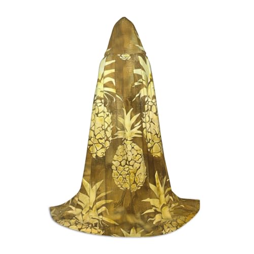 WenDang Goldener Ananas-Hintergrunddruck, Kapuzenumhang – vielseitiges Uni-Design für Cosplay, Partys, Make-up-Ball, Motto-Partys WenDang Goldener Ananas-Hintergrunddruck, Kapuzenumhang – vielseitiges Uni-Design für Cosplay, Partys, Make-up-Ball, Motto-Partys von WenDang