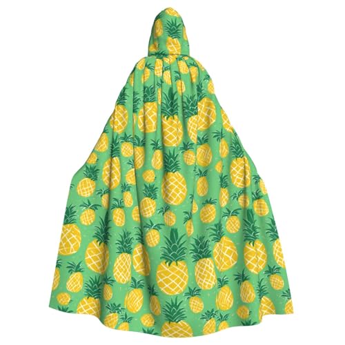 WenDang Goldener Ananas-Hintergrunddruck, Uni-Kapuzenumhang für Erwachsene, eleganter Halloween-Kapuzenumhang, bequemer langer Kapuzenumhang WenDang Goldener Ananas-Hintergrunddruck, Uni-Kapuzenumhang für Erwachsene, eleganter Halloween-Kapuzenumhang, bequemer langer Kapuzenumhang von WenDang
