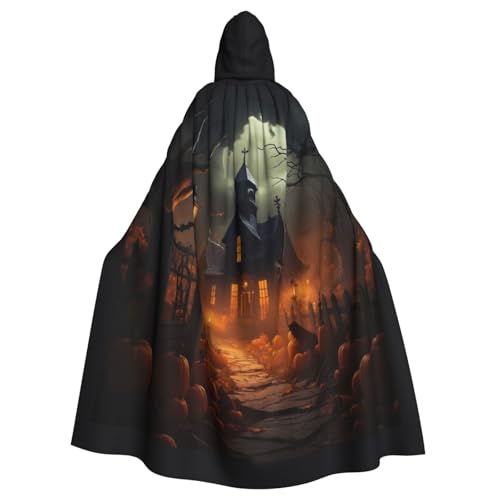 WenDang Gruseliger Halloween-Druck, Halloween, Erwachsenen-Kapuzenumhang, Partys, Karneval, Cosplay, Kostüme, Erwachsenen-Dekoration, Umhang WenDang Gruseliger Halloween-Druck, Halloween, Erwachsenen-Kapuzenumhang, Partys, Karneval, Cosplay, Kostüme, Erwachsenen-Dekoration, Umhang von WenDang