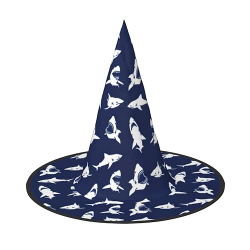 WenDang Haifisch-Muster mit verschiedenen Gesten, Halloween-Hut, lustig, Urlaub, Party, Kostüm, Ball, Cosplay, Karneval, DIY-Dekoration (2 Stück) von WenDang