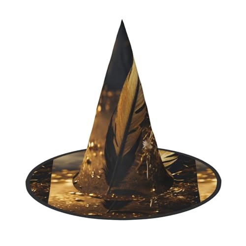 WenDang Halloween-Hut mit Feder, lustig, für Urlaub, Party, Ball, Cosplay, Karneval, DIY-Dekoration (2 Stück) von WenDang