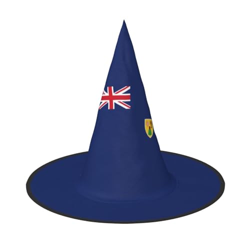 WenDang Halloween-Hut mit Flagge der Türken- und Caicosinseln, lustig, für Urlaub, Party, Kostüm, Ball, Cosplay, Karneval, DIY-Dekoration (3 Stück) von WenDang