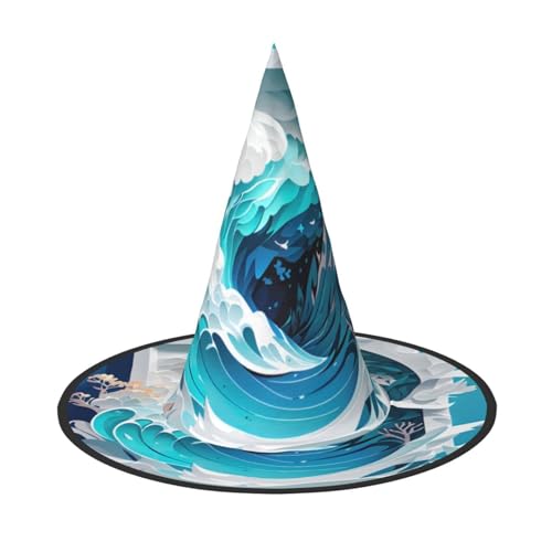 WenDang Halloween-Hut mit Ozeanwelle, lustig, für Urlaub, Party, Ball, Cosplay, Karneval, DIY-Dekoration (2 Stück) von WenDang