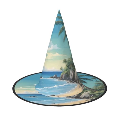 WenDang Halloween-Hut mit Palmenmotiv, lustig, für Urlaub, Party, Ball, Cosplay, Karneval, DIY-Dekoration (2 Stück) von WenDang