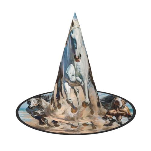 WenDang Halloween-Hut mit Pferden, lustig, für Urlaub, Party, Ball, Cosplay, Karneval, DIY-Dekoration (2 Stück) von WenDang