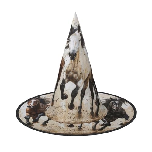 WenDang Halloween-Hut mit Pferden, lustig, für Urlaub, Party, Ball, Cosplay, Karneval, DIY-Dekoration (2 Stück) von WenDang