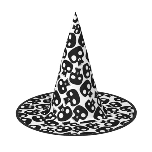 WenDang Halloween-Hut mit Totenköpfen, lustig, Urlaub, Party, Ball, Cosplay, Karneval, DIY-Dekoration (3 Stück) von WenDang