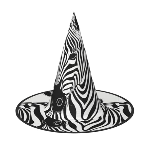 WenDang Halloween-Hut mit Zebramuster, lustig, für Urlaub, Party, Ball, Cosplay, Karneval, DIY-Dekoration (2 Stück) von WenDang