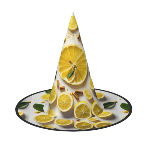 WenDang Halloween-Hut mit gelber Zitrone, lustig, Partyhut, Kostüm, Ball, Cosplay, Karneval, DIY-Dekoration (3 Stück) von WenDang