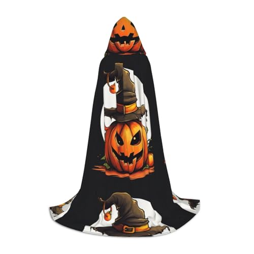 WenDang Halloween-Kapuzenumhang mit niedlichem Kürbis-Druck – vielseitiges Uni-Design für Cosplay, Partys, Make-up-Ball, Motto-Partys WenDang Halloween-Kapuzenumhang mit niedlichem Kürbis-Druck – vielseitiges Uni-Design für Cosplay, Partys, Make-up-Ball, Motto-Partys von WenDang
