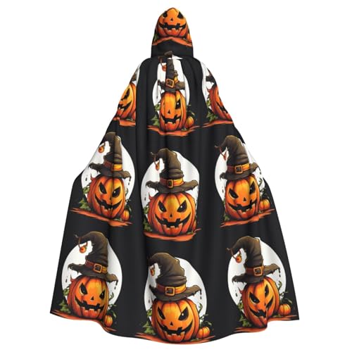WenDang Halloween-Kapuzenumhang mit niedlichem Kürbisdruck, Uni, für Erwachsene, eleganter Halloween-Kapuzenumhang, bequemer langer Kapuzenumhang WenDang Halloween-Kapuzenumhang mit niedlichem Kürbisdruck, Uni, für Erwachsene, eleganter Halloween-Kapuzenumhang, bequemer langer Kapuzenumhang von WenDang