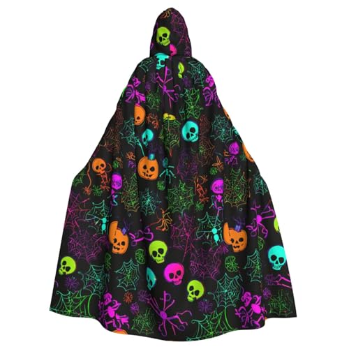 WenDang Halloween Totenkopf Druck Uni Kapuzenumhang für Erwachsene, eleganter Halloween-Kapuzenumhang, bequemer langer Kapuzenumhang WenDang Halloween Totenkopf Druck Uni Kapuzenumhang für Erwachsene, eleganter Halloween-Kapuzenumhang, bequemer langer Kapuzenumhang von WenDang