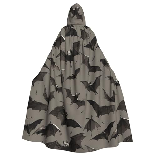 WenDang Halloween-Umhang mit Fledermäusen, grauer Druck, Halloween, Erwachsene, Kapuzenumhang, Partys, Karneval, Cosplay, Kostüme, Erwachsenen-Dekoration, Umhang WenDang Halloween-Umhang mit Fledermäusen, grauer Druck, Halloween, Erwachsene, Kapuzenumhang, Partys, Karneval, Cosplay, Kostüme, Erwachsenen-Dekoration, Umhang von WenDang