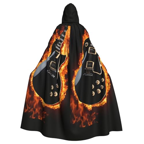 WenDang Kapuzenumhang mit E-Gitarre, für Halloween, Erwachsene, für Partys, Karneval, Cosplay, Kostüme, Erwachsenendekoration, Umhang WenDang Kapuzenumhang mit E-Gitarre, für Halloween, Erwachsene, für Partys, Karneval, Cosplay, Kostüme, Erwachsenendekoration, Umhang von WenDang