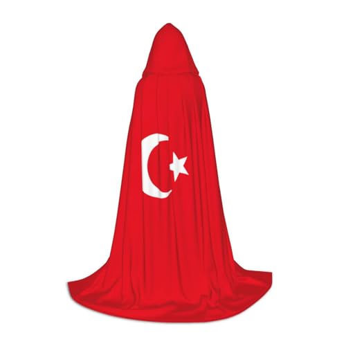 WenDang Kapuzenumhang mit Flagge der Türkei – vielseitiges Uni-Design für Cosplay, Partys, Make-up-Ball, Motto-Partys WenDang Kapuzenumhang mit Flagge der Türkei – vielseitiges Uni-Design für Cosplay, Partys, Make-up-Ball, Motto-Partys von WenDang