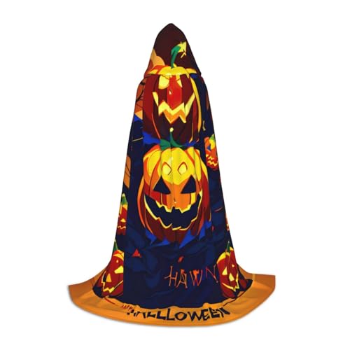 WenDang Kapuzenumhang mit Halloween-Kürbis-Aufdruck – vielseitiges Uni-Design für Cosplay, Partys, Make-up-Ball, Motto-Partys WenDang Kapuzenumhang mit Halloween-Kürbis-Aufdruck – vielseitiges Uni-Design für Cosplay, Partys, Make-up-Ball, Motto-Partys von WenDang