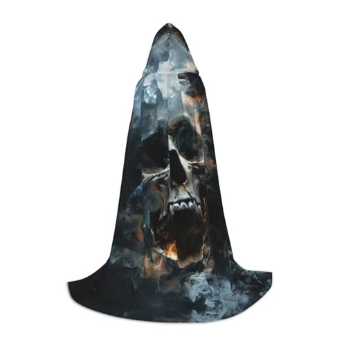 WenDang Kapuzenumhang mit Horror-Geister-Schädel-Druck, vielseitiges Uni-Design für Cosplay, Partys, Make-up-Ball, Motto-Partys WenDang Kapuzenumhang mit Horror-Geister-Schädel-Druck, vielseitiges Uni-Design für Cosplay, Partys, Make-up-Ball, Motto-Partys von WenDang