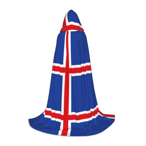 WenDang Kapuzenumhang mit Island-Flagge – vielseitiges Uni-Design für Cosplay, Partys, Make-up-Ball, Motto-Partys WenDang Kapuzenumhang mit Island-Flagge – vielseitiges Uni-Design für Cosplay, Partys, Make-up-Ball, Motto-Partys von WenDang