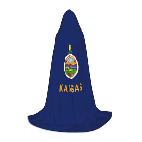WenDang Kapuzenumhang mit Kansas Staatsflagge, vielseitiges Uni-Design für Cosplay, Partys, Make-up-Ball, Motto-Partys WenDang Kapuzenumhang mit Kansas Staatsflagge, vielseitiges Uni-Design für Cosplay, Partys, Make-up-Ball, Motto-Partys von WenDang