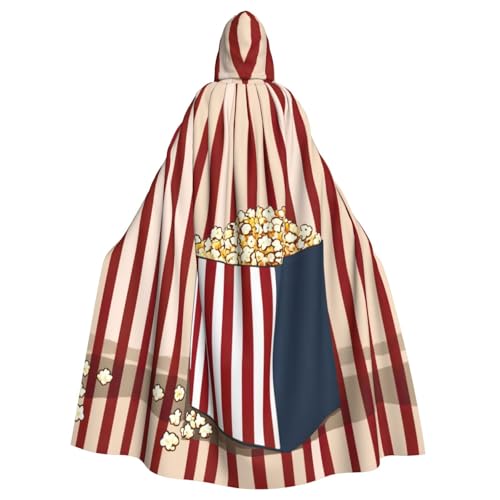 WenDang Kapuzenumhang mit Popcorn-Aufdruck, für Halloween, Erwachsene, für Partys, Karneval, Cosplay, Kostüme, Erwachsenendekoration, Umhang WenDang Kapuzenumhang mit Popcorn-Aufdruck, für Halloween, Erwachsene, für Partys, Karneval, Cosplay, Kostüme, Erwachsenendekoration, Umhang von WenDang