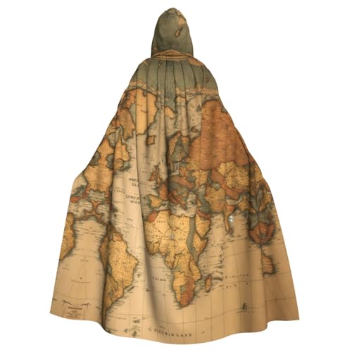 WenDang Kapuzenumhang mit Weltkarten-Aufdruck, Halloween, Erwachsene, für Partys, Karneval, Cosplay, Kostüme, Erwachsenendekoration, Umhang WenDang Kapuzenumhang mit Weltkarten-Aufdruck, Halloween, Erwachsene, für Partys, Karneval, Cosplay, Kostüme, Erwachsenendekoration, Umhang von WenDang