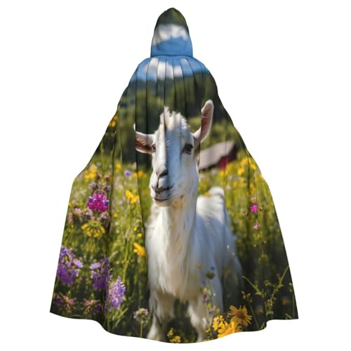 WenDang Kapuzenumhang mit Ziegenaufdruck, Halloween, Erwachsene, für Partys, Karneval, Cosplay, Kostüme, Erwachsenendekoration, Umhang WenDang Kapuzenumhang mit Ziegenaufdruck, Halloween, Erwachsene, für Partys, Karneval, Cosplay, Kostüme, Erwachsenendekoration, Umhang von WenDang