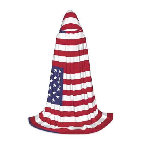 WenDang Kapuzenumhang mit amerikanischer Flagge, vielseitiges Uni-Design für Cosplay, Partys, Make-up-Ball, Motto-Partys WenDang Kapuzenumhang mit amerikanischer Flagge, vielseitiges Uni-Design für Cosplay, Partys, Make-up-Ball, Motto-Partys von WenDang