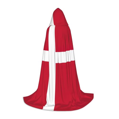 WenDang Kapuzenumhang mit dänischer Flagge, vielseitiges Uni-Design für Cosplay, Partys, Make-up-Ball, Motto-Partys WenDang Kapuzenumhang mit dänischer Flagge, vielseitiges Uni-Design für Cosplay, Partys, Make-up-Ball, Motto-Partys von WenDang