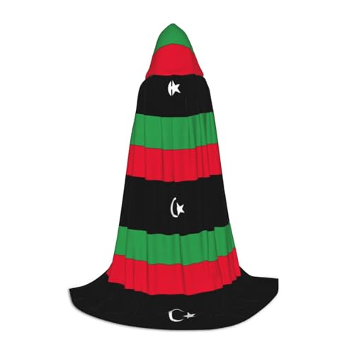 WenDang Kapuzenumhang mit libyscher Flagge, vielseitiges Uni-Design für Cosplay, Partys, Make-up-Ball, Motto-Partys WenDang Kapuzenumhang mit libyscher Flagge, vielseitiges Uni-Design für Cosplay, Partys, Make-up-Ball, Motto-Partys von WenDang